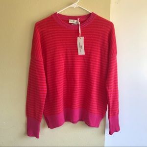 GINNY STRIPE LOFTY CASHMERE CREWNECK SWEATER